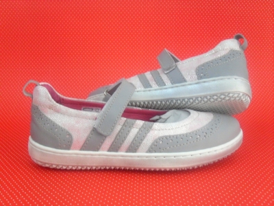 Pantofi copii fete LM, cod 6P187, seria KITTY, gri, piele naturala