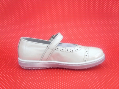 Pantofi copii fete LM, cod 6P188, seria PAMY, crem, piele naturala