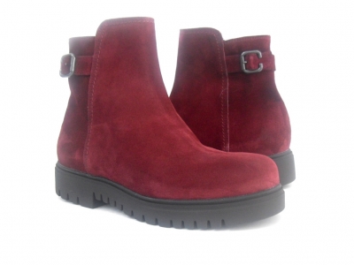 Ghete femei LM, cod 2G644, seria RONA, bordo, piele naturala