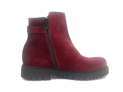 Ghete femei LM, cod 2G644, seria RONA, bordo, piele naturala