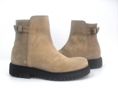 Ghete femei LM, cod 2G645, seria RONA, bej, piele naturala