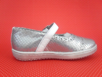 Pantofi copii fete LM, cod 6P192, seria PAMY, argintiu, piele naturala