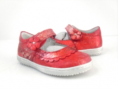 Pantofi copii fete LM, cod 6P201, seria PAMY, caramiziu, piele naturala