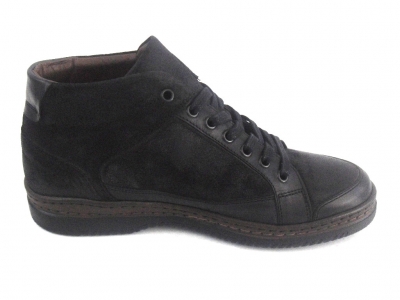 Ghete barbati LM, cod 1G655, seria VASS, negru, piele naturala