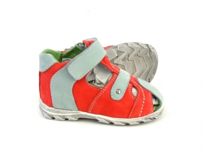 Sandale copii LM, cod 3S139, seria SIMBA, rosu, piele naturala