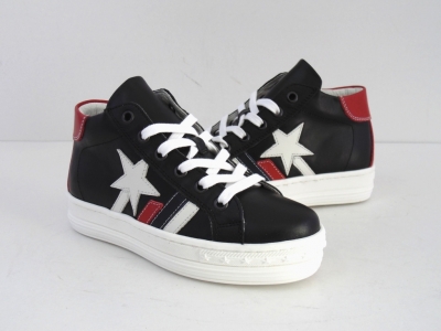 Pantofi sport copii LM, cod 3A383, seria MEGASTAR, negru, piele naturala