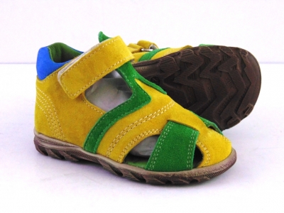 Sandale copii LM, cod 3S147, seria SIMBA, galben, piele naturala