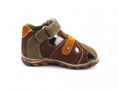 Sandale copii LM, cod 3S152, seria SIMBA, maro deschis, piele naturala