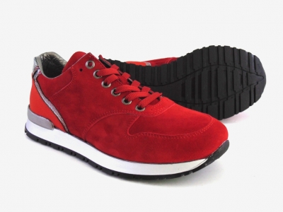 Pantofi sport femei LM, cod 2A242, seria NADIA, rosu, piele naturala