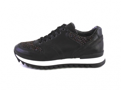 Pantofi sport femei LM, cod 2A245, seria NADIA, negru, piele naturala