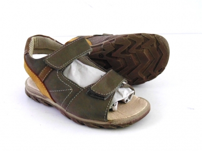 Sandale copii LM, cod 3S195, seria BERRY, khaki, piele naturala