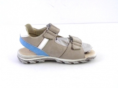 Sandale copii LM, cod 3S201, seria BERRY, gri deschis, piele naturala