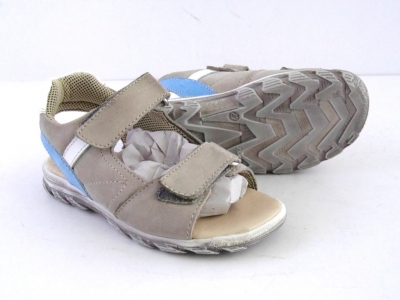 Sandale copii LM, cod 3S201, seria BERRY, gri deschis, piele naturala