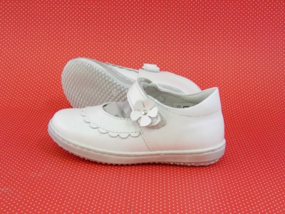 Pantofi copii fete LM, cod 6P207, seria PAMY, alb, piele naturala
