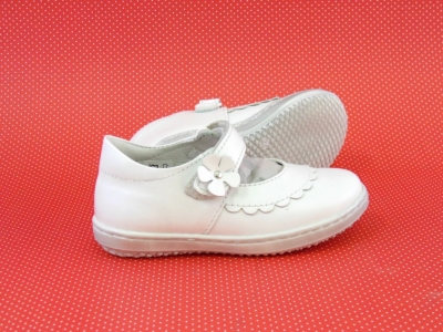 Pantofi copii fete LM, cod 6P207, seria PAMY, alb, piele naturala