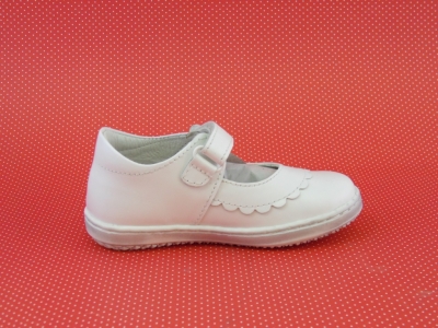 Pantofi copii fete LM, cod 6P207, seria PAMY, alb, piele naturala
