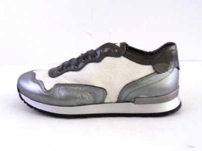Pantofi sport femei LM, cod 2A269, seria SPORA, argintiu, piele naturala
