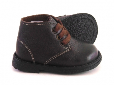 Ghete copii LM, cod 3G955, seria CREP, maro inchis, piele naturala