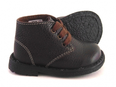 Ghete copii LM, cod 3G959, seria CREP, maro inchis, piele naturala