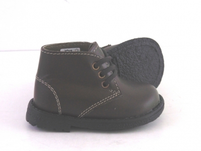 Ghete copii LM, cod 3G971, seria CREP, maro inchis, piele naturala