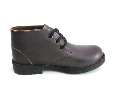 Ghete copii LM, cod 3G974, seria CREP, maro inchis, piele naturala