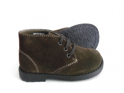 Ghete copii LM, cod 3G981, seria CREP, maro inchis, piele naturala