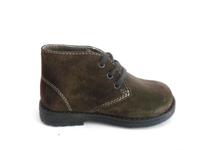 Ghete copii LM, cod 3G981, seria CREP, maro inchis, piele naturala