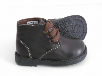 Ghete copii LM, cod 3G988, seria CREP, maro inchis, piele naturala