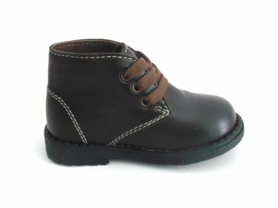 Ghete copii LM, cod 3G988, seria CREP, maro inchis, piele naturala