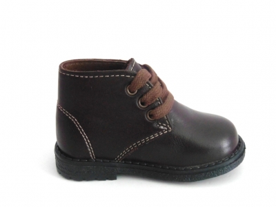 Ghete copii LM, cod 3G990, seria CREP, maro inchis, piele naturala