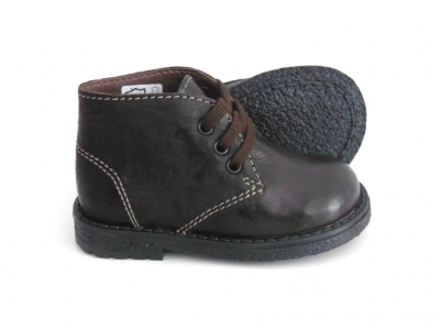 Ghete copii LM, cod 3G992, seria CREP, maro inchis, piele naturala