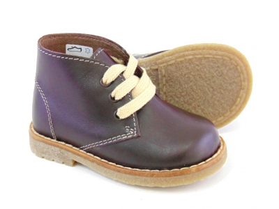 Ghete copii LM, cod 3G1041, seria CREP, maro inchis, piele naturala