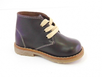 Ghete copii LM, cod 3G1041, seria CREP, maro inchis, piele naturala