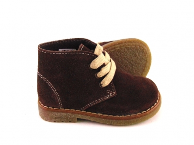 Ghete copii LM, cod 3G1073, seria CREP, maro inchis, piele naturala