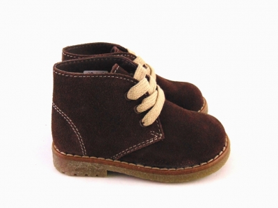 Ghete copii LM, cod 3G1073, seria CREP, maro inchis, piele naturala