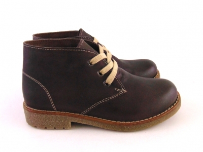 Ghete copii LM, cod 3G1079, seria CREP, maro inchis, piele naturala