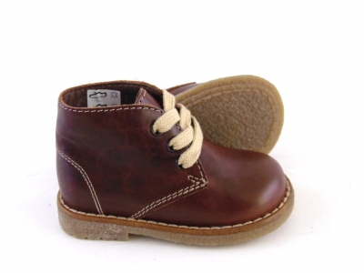 Ghete copii LM, cod 3G1110, seria CREP, maro inchis, piele naturala