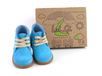 Ghete copii LM, cod 3G1136, seria CREP, turcoaz, piele naturala