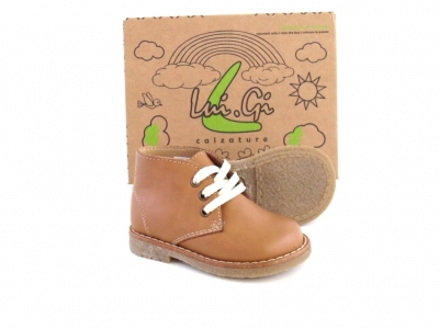 Ghete copii LM, cod 3G1138, seria CREP, maro deschis, piele naturala