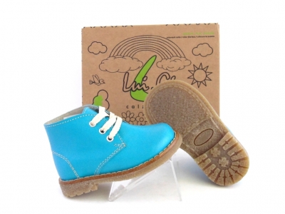 Ghete copii LM, cod 3G1140, seria CREP, turcoaz, piele naturala