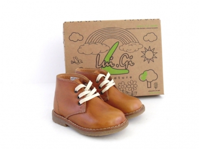 Ghete copii LM, cod 3G1141, seria CREP, maro deschis, piele naturala