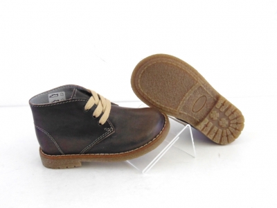 Ghete copii LM, cod 3G1147, seria CREP, maro inchis, piele naturala