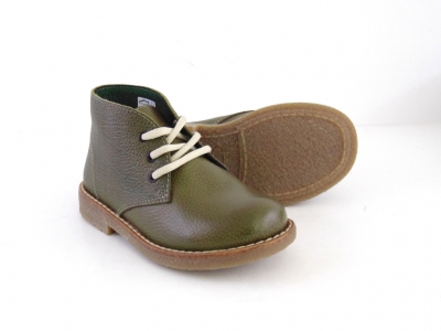 Ghete copii LM, cod 3G1153, seria CREP, khaki, piele naturala