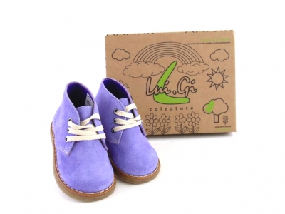 Ghete copii LM, cod 3G1157, seria CREP, mov, piele naturala