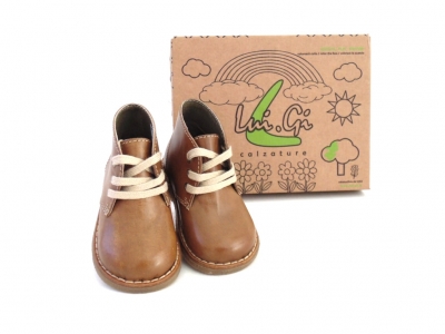 Ghete copii LM, cod 3G1164, seria CREP, maro, piele naturala