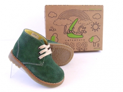 Ghete copii LM, cod 3G1173, seria CREP, verde, piele naturala