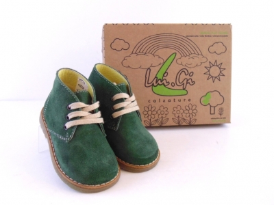 Ghete copii LM, cod 3G1173, seria CREP, verde, piele naturala