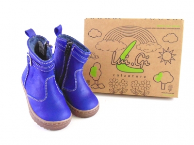 Cizme copii fete LM, cod 6C342, seria RITA, albastru, piele naturala