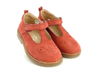 Pantofi copii fete Lui.Gi, cod 6P209, seria SARA, caramiziu, piele naturala