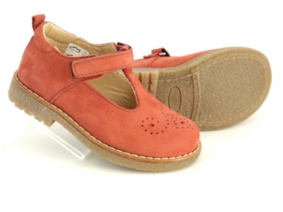 Pantofi copii fete Lui.Gi, cod 6P209, seria SARA, caramiziu, piele naturala